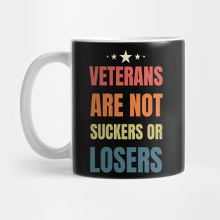 Veterans are NOT suckers or losers Retro Stars Mug